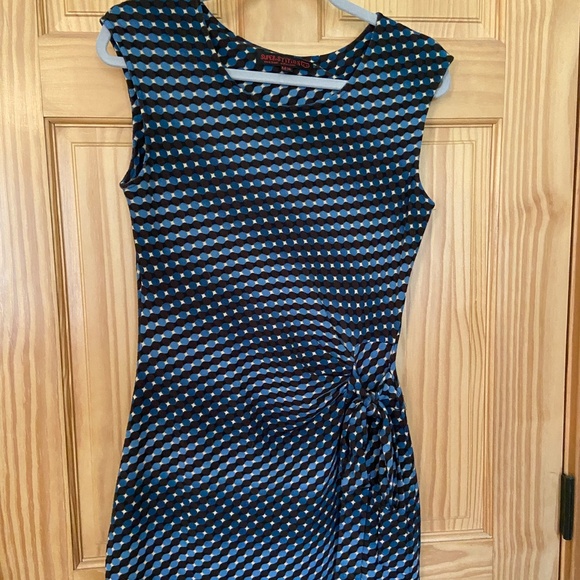 Superstition jersey midi-dress in blue and brown (size M) - Picture 11 of 11